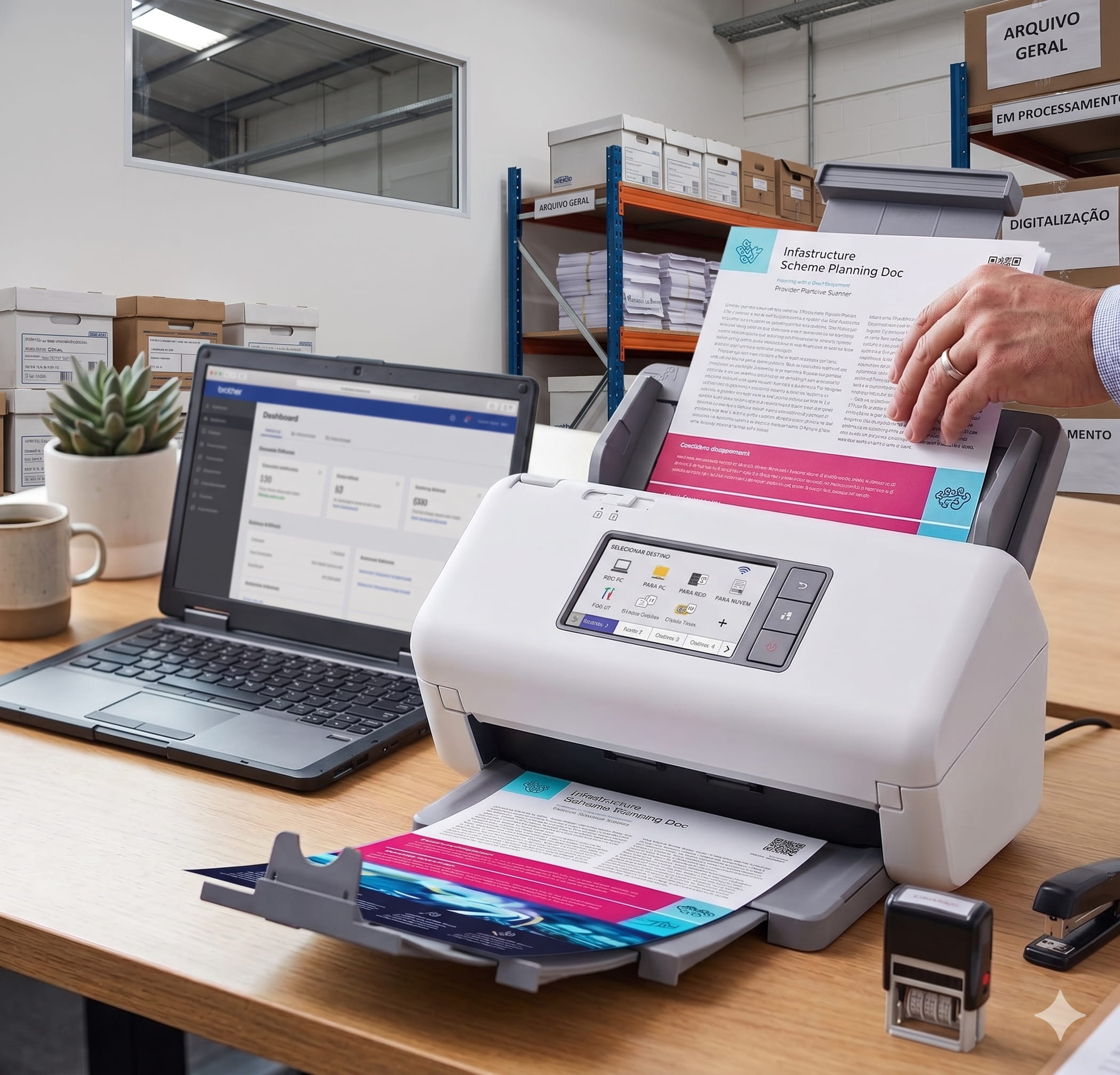 Digitalização de documentos ArqCen em Joinville